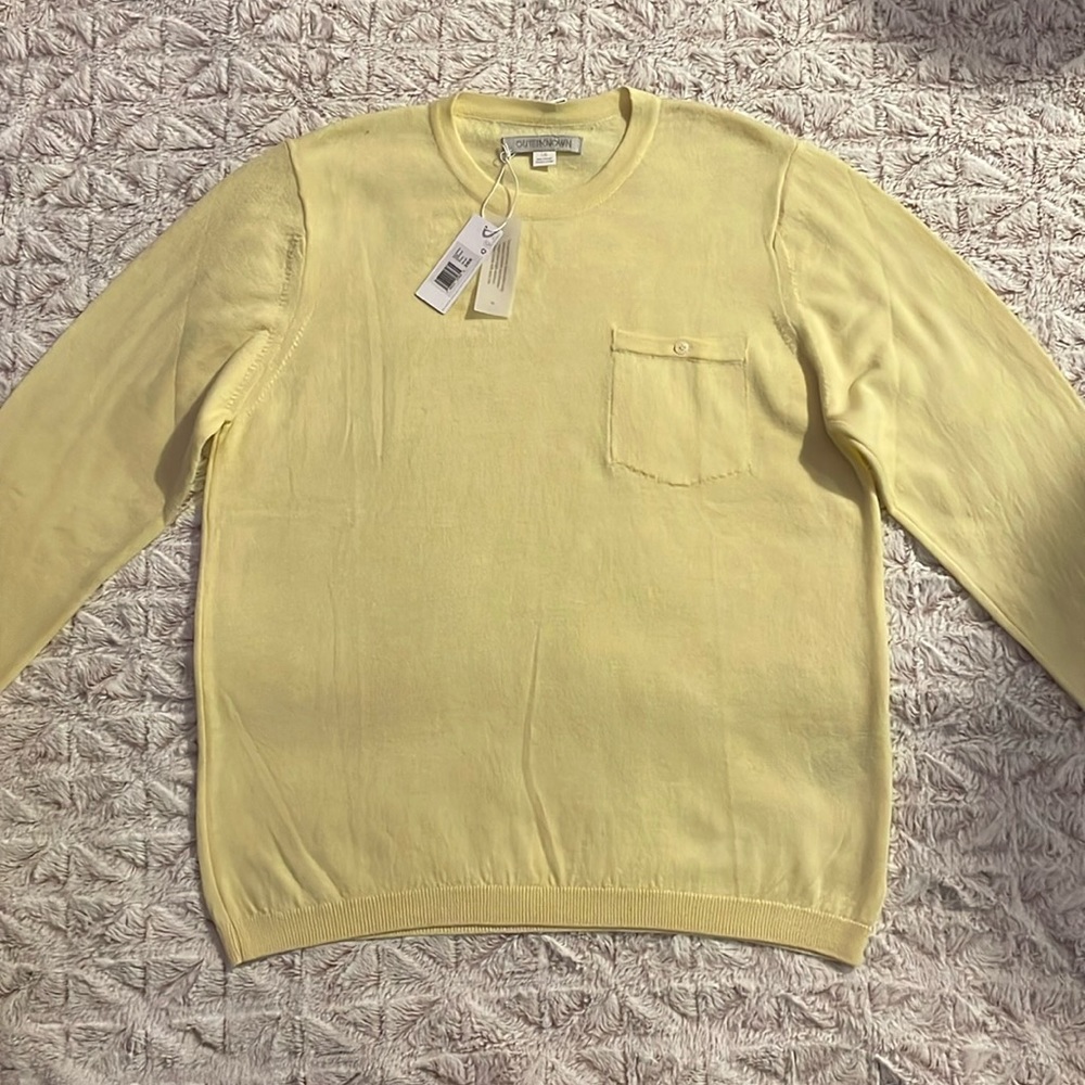 OuterKnown *NWT* 100% Merino Wool Sweater in Large Pale Yellow